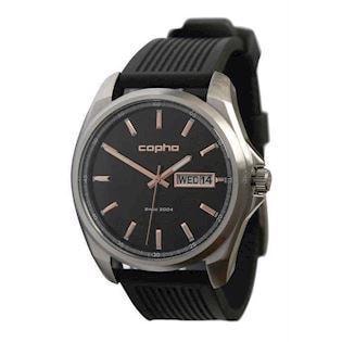 Copha Grand-Duke sort med rosa forgyldte viser herre ur, 21BCGD24